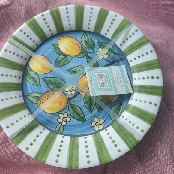 2 Sigrid Olsen Beautiful Set 4-Melamine Salad Plates Blue Green Yellow 8.5” - Picture 2 of 4